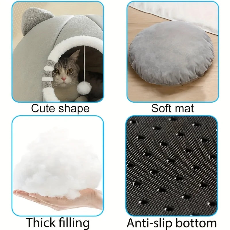 Cat Cave Nest Bed - Soft Mat Tent House – photo 4