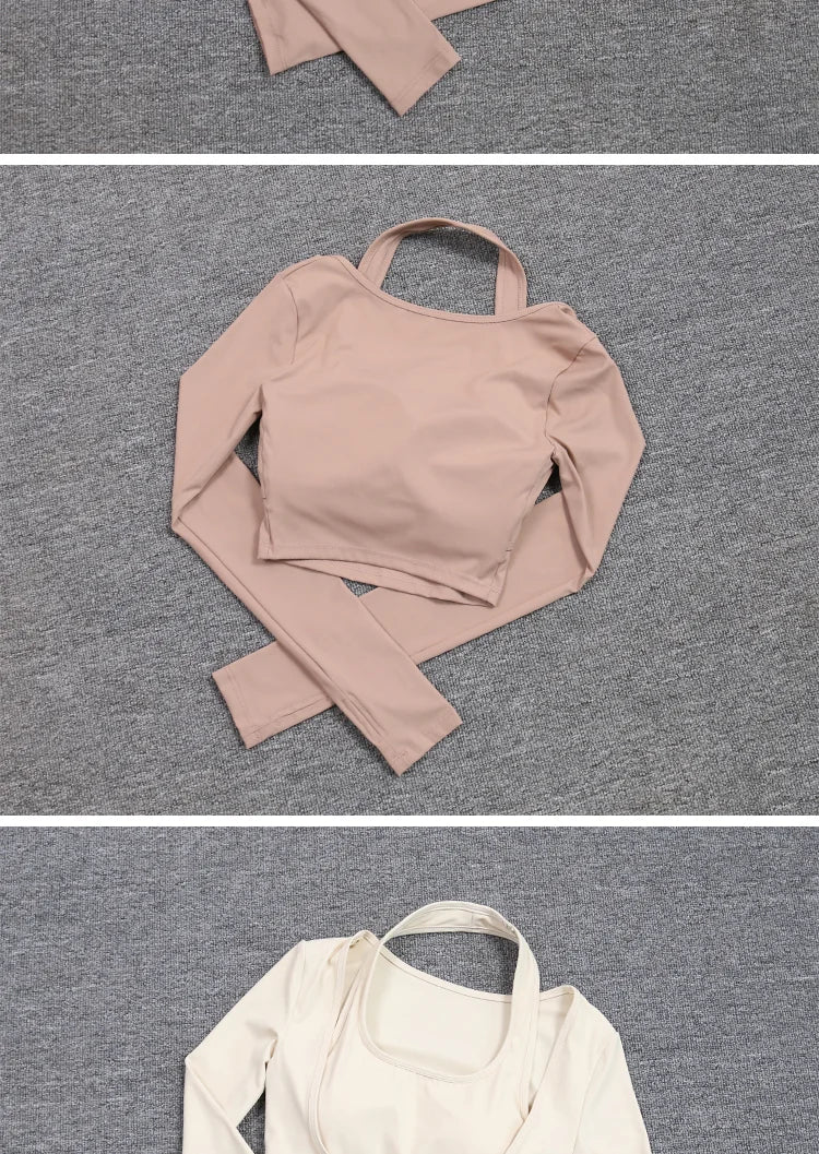 Hanging Neck Yoga Suit Slimming Sports Workout Women Sexy Outdoor Tennis Tops Underwear