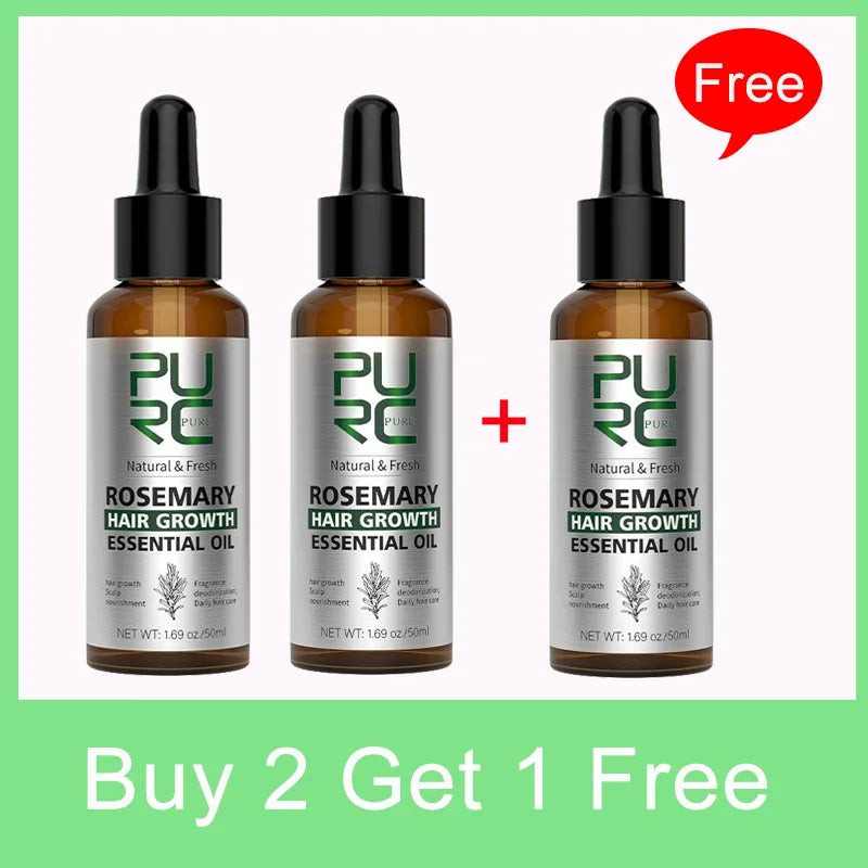PURC Rosemary & Ginger Hair Growth Oil Treatment – Anti-Frizz, Anti-Dandruff (50ml)