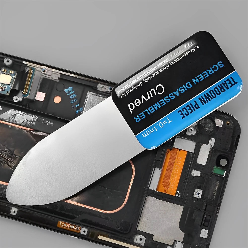 1-20Pcs Mobile Phone Curved LCD Screen Spudger Opening Pry Card Tools Ultra Thin Flexible Mobile Phone Disassemble Steel Metal