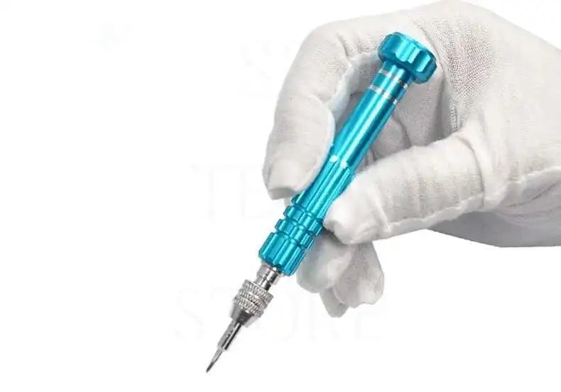5 in 1 Mini Precision Screwdriver Set with Magnetizer TE-671 Aluminum Alloy Handle Interchangeable Bits for iPhone Camera Watch
