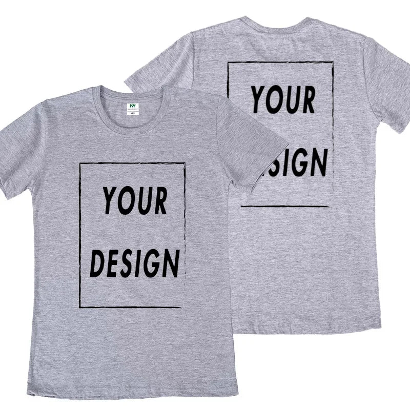 Custom T-Shirt for Men & Women – Add Your Own Design, Text & Logo | Front & Back Print | Team Shirt