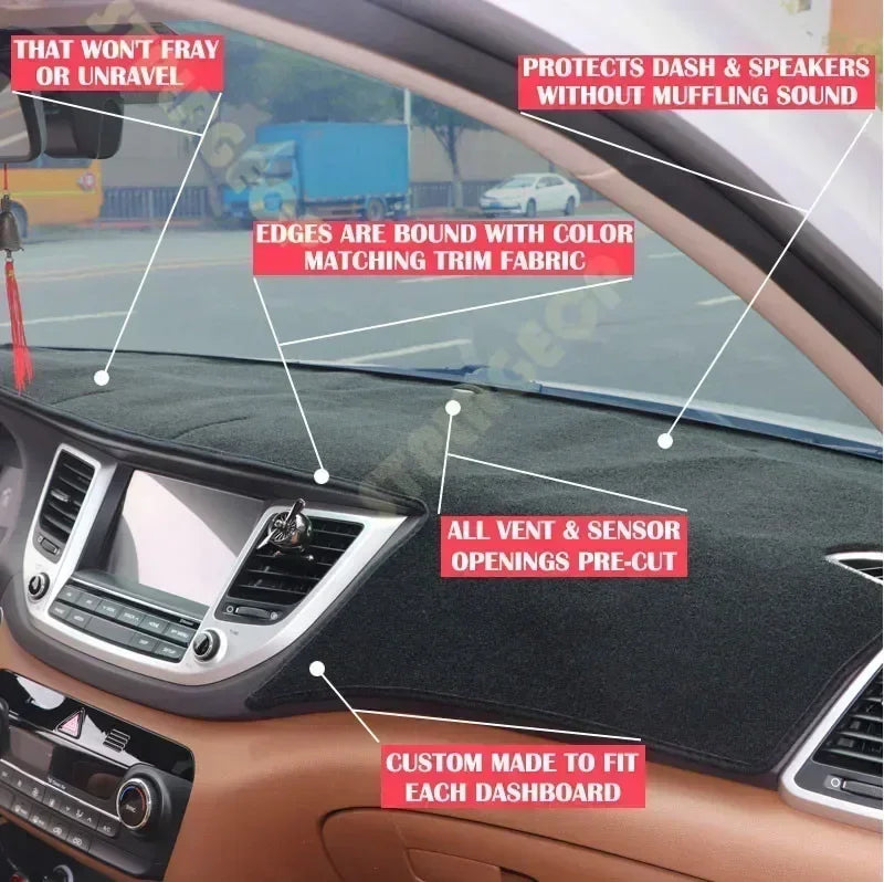 Car Dashboard Cover Mat for Toyota Corolla E120 E130 (2026–2026) – Anti-Glare Instrument Panel Carpet