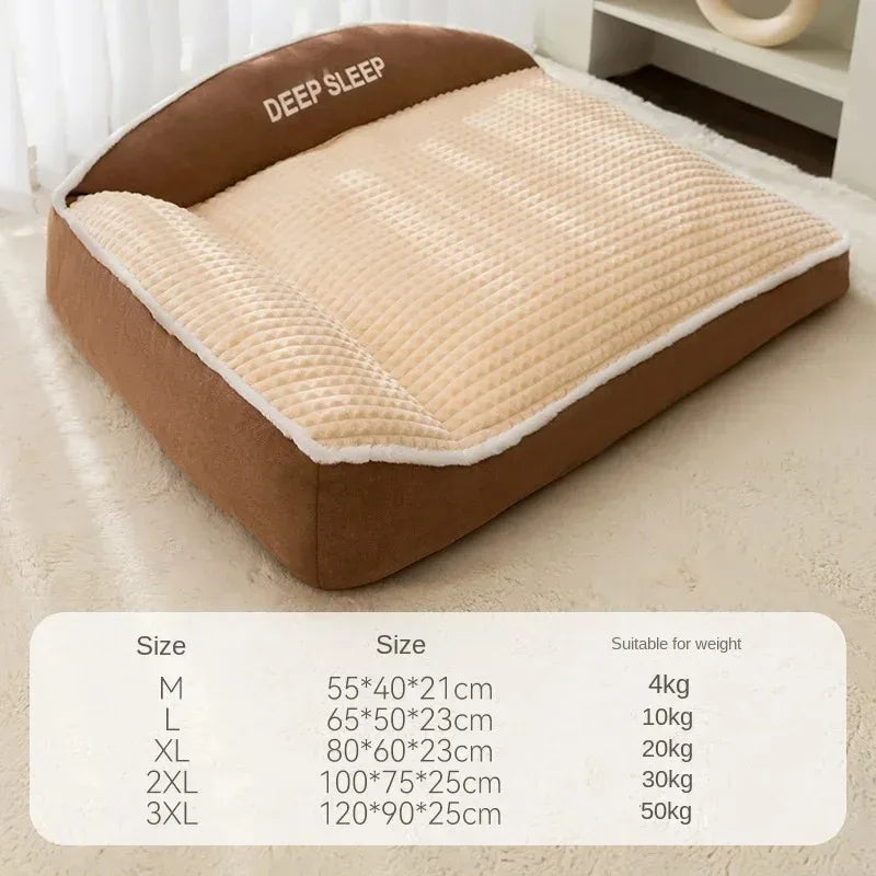Corduroy Dog Sofa Bed - Warm Winter Basket for Small Dogs – photo 8