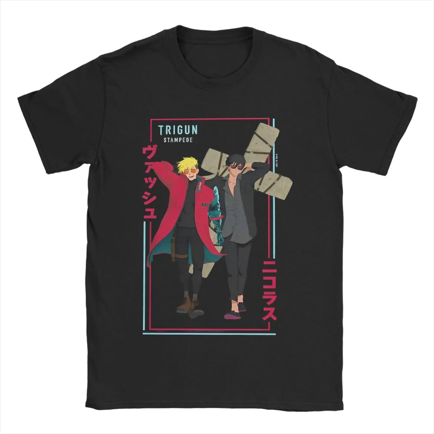 TRIGUN STAMPEDE Trigun Nicholas D Stampede Graphic Print T-Shirts Men Women Fashion Crewneck Cotton Tees Harajuku Oversized Tops