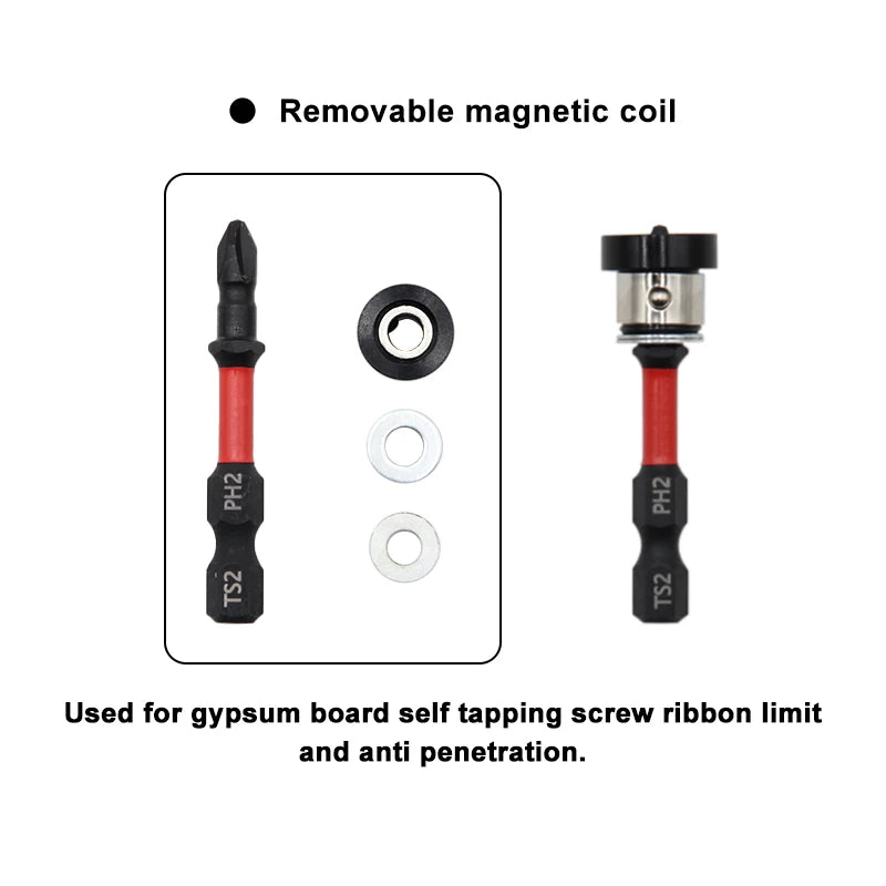 Strong magnetic circle limit gypsum board bits impact cross position anti slip screwdriver head woodwork ceiling tool accessory