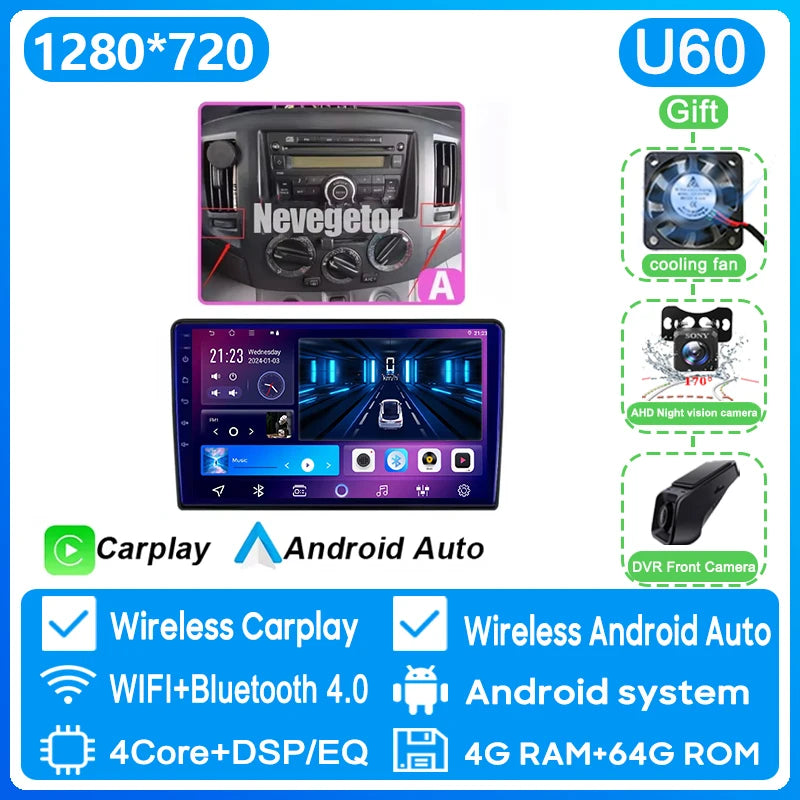 Stereo Car Radio For NISSAN NV200 2011 - 2018 GPS Navigation Android 16 Multimedia Player Carplay Auto 4G WIFI BT No 2din DVD