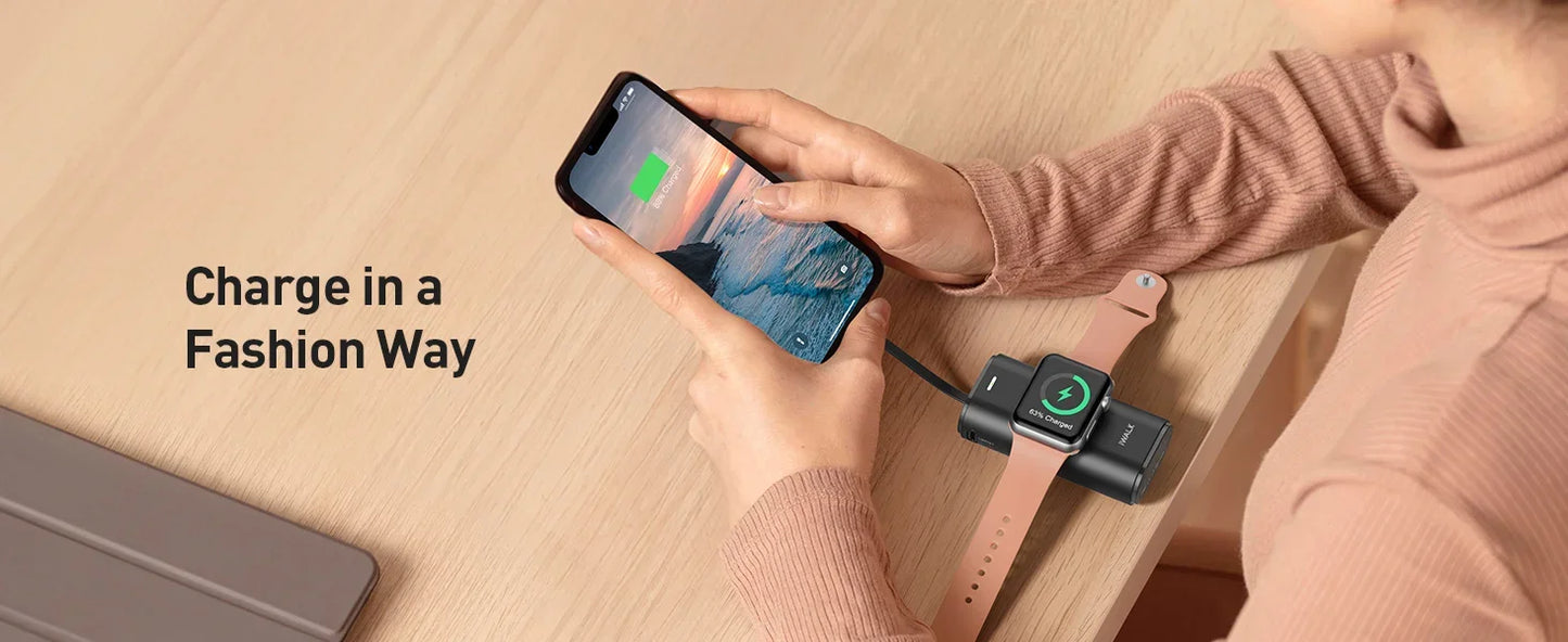 iWALK 9000mAh Magnetic Power Bank — Fast Wireless Charging with Built-in Cable