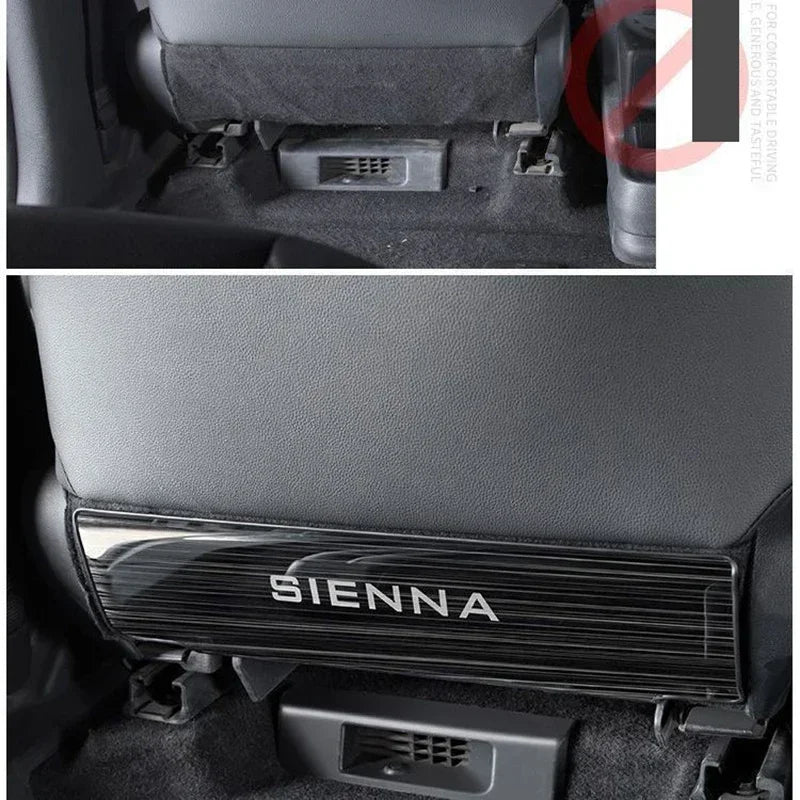 For Toyota Sienna XL40 4th 2021 2022 Refit Automotive Interior Rear Seat Anti-kick Cushion Car Front Door Anti-Kick Mat
