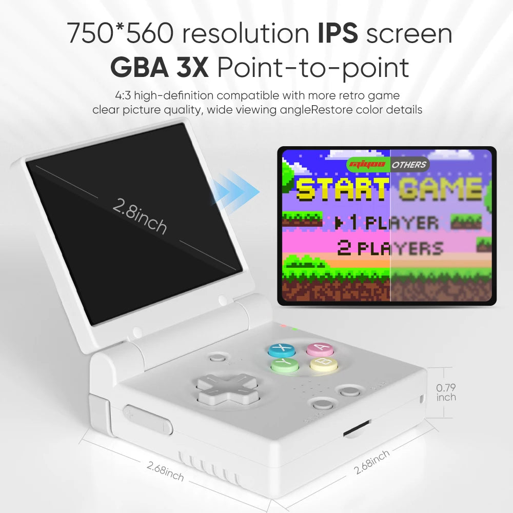 MIYOO MINI FLIP Handheld Game Console 2.8'' IPS Screen Linux System Video Game Consoles Free Case Gamer Retro Gaming Player Gift