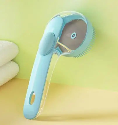Soft Bristle Pet Bath Brush - Dog & Cat Washing Scrubber