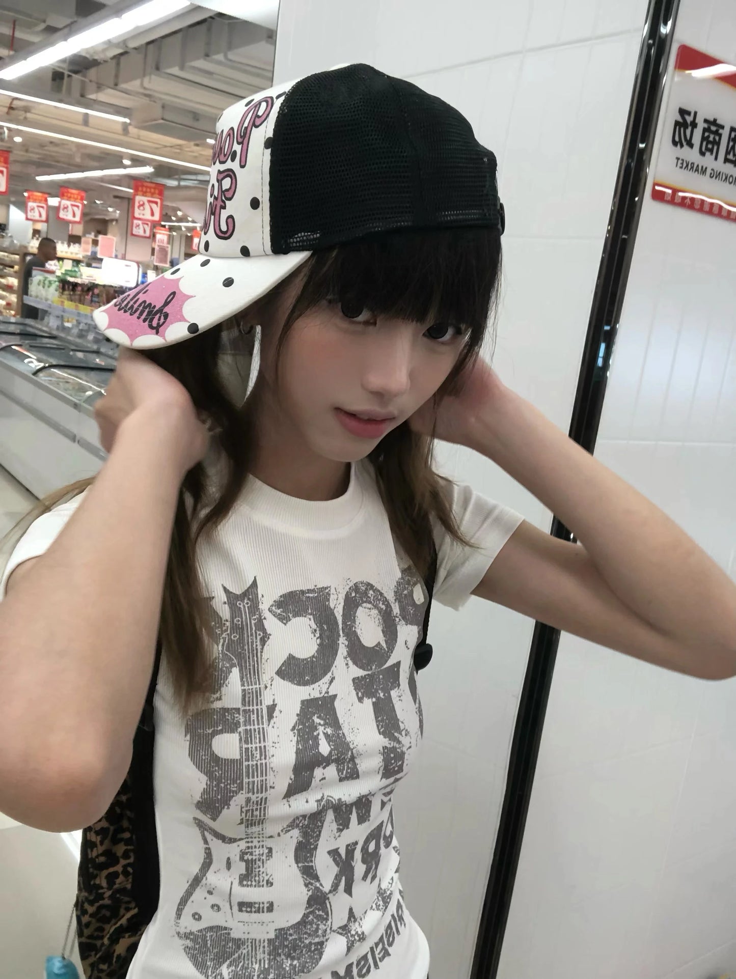 Karrram Japanese Y2k Letter Print T-shirt 2000s Style Short Sleeve Crop Top Vintage Harajuku Ribbed Tee Shirt American Retro 90s
