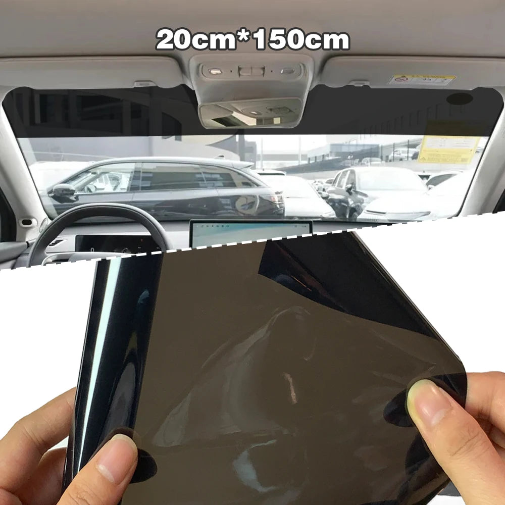 Windshield Car Sticker Sunshade Anti-UV Protection Black Film Auto Front Window Sunshade Vinyl Warp Films for Cars Accessories