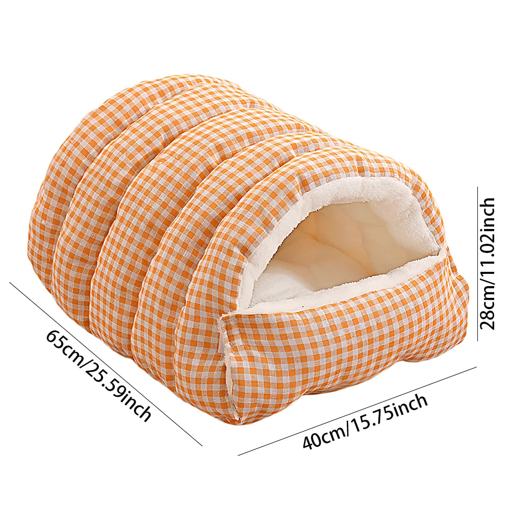 Detachable Enclosed Cat House - Washable Winter Pet Sleeping Bag Bed - photo 2