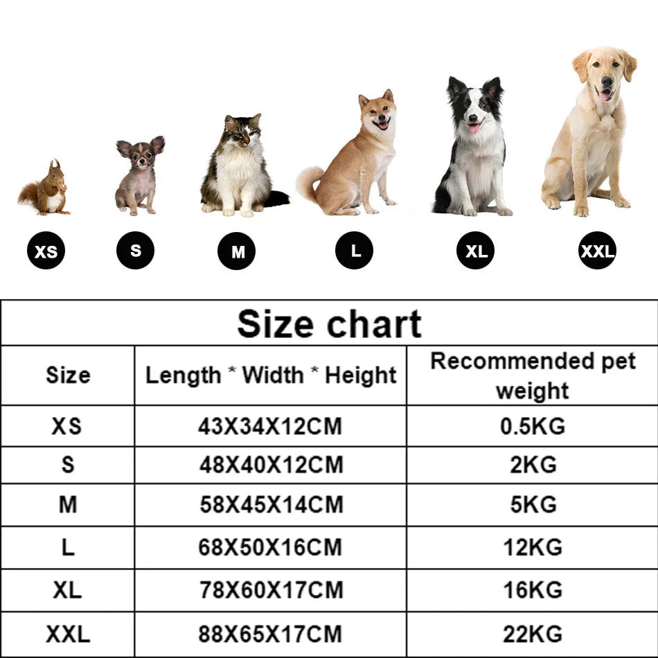Square Plush Dog & Cat Sofa Bed - Cushioned Bolster Pet Bed - photo 2