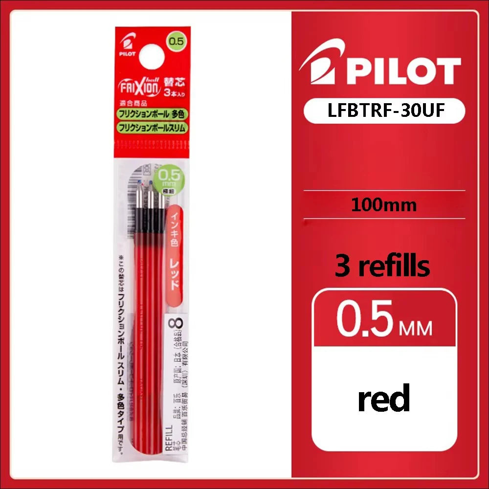 Japan Pilot Frixion Pen 3 in 1 Erasable Gel Pen 3 Colors 0.5mm /0.38mm LKFB-60EF Slim Pen Holder Back To School Stationery