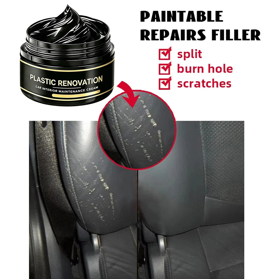 Car Plastic and Leather Scratch Repair Wax Plastic Leather Seats Windows and Professional Bumper Restoration and Maintenance