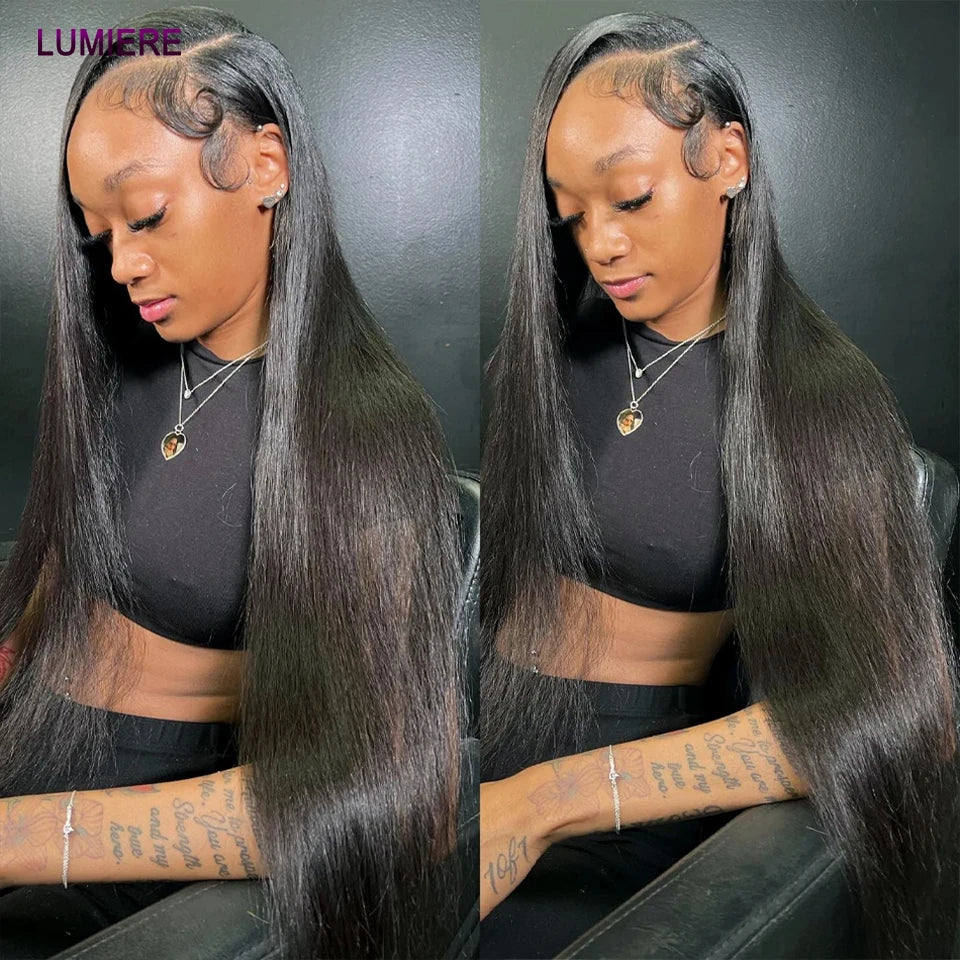 32 Inch 18A Bone Straight Human Hair Bundles 3/4 Bundles Hair 100% Raw Human Hair Bundles Deal Brazilian Virgin Hair Extensions
