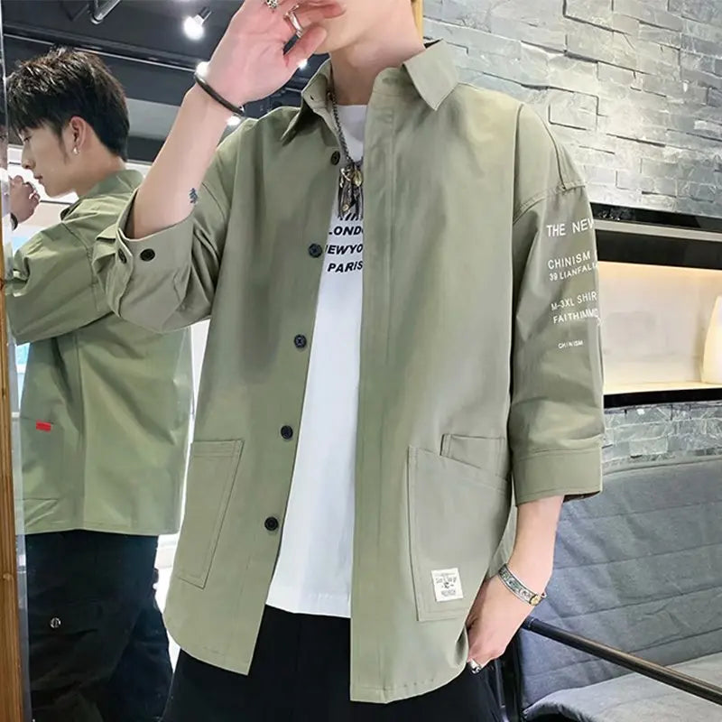 Men's Streetwear Shirt — Harajuku Korean Summer Casual Top