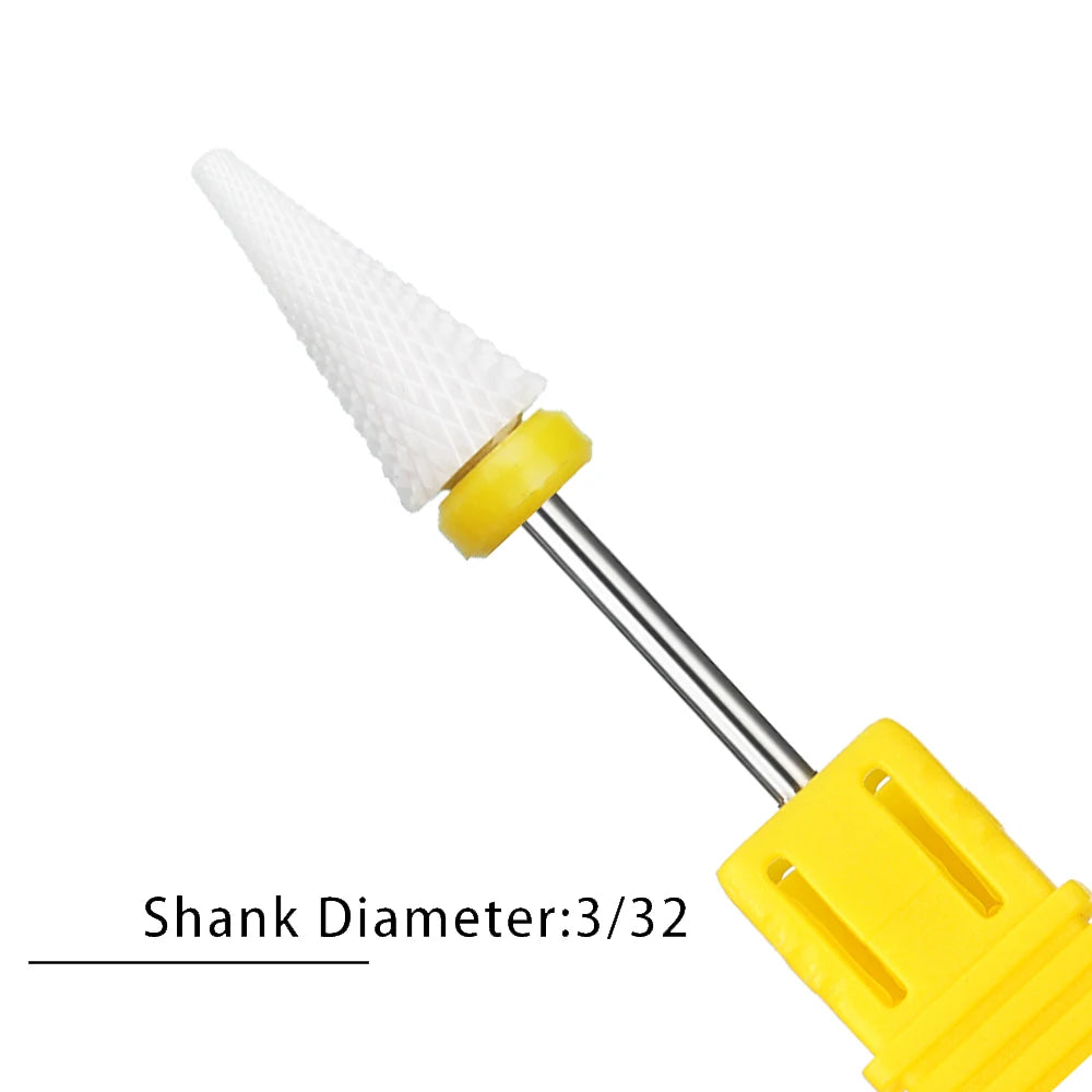 Nail Drill Bits Flame Ceramic Cutters for Manicure Electric Pedicure Nail Bits Gel Polish Remover Files Burr Nail Accessories