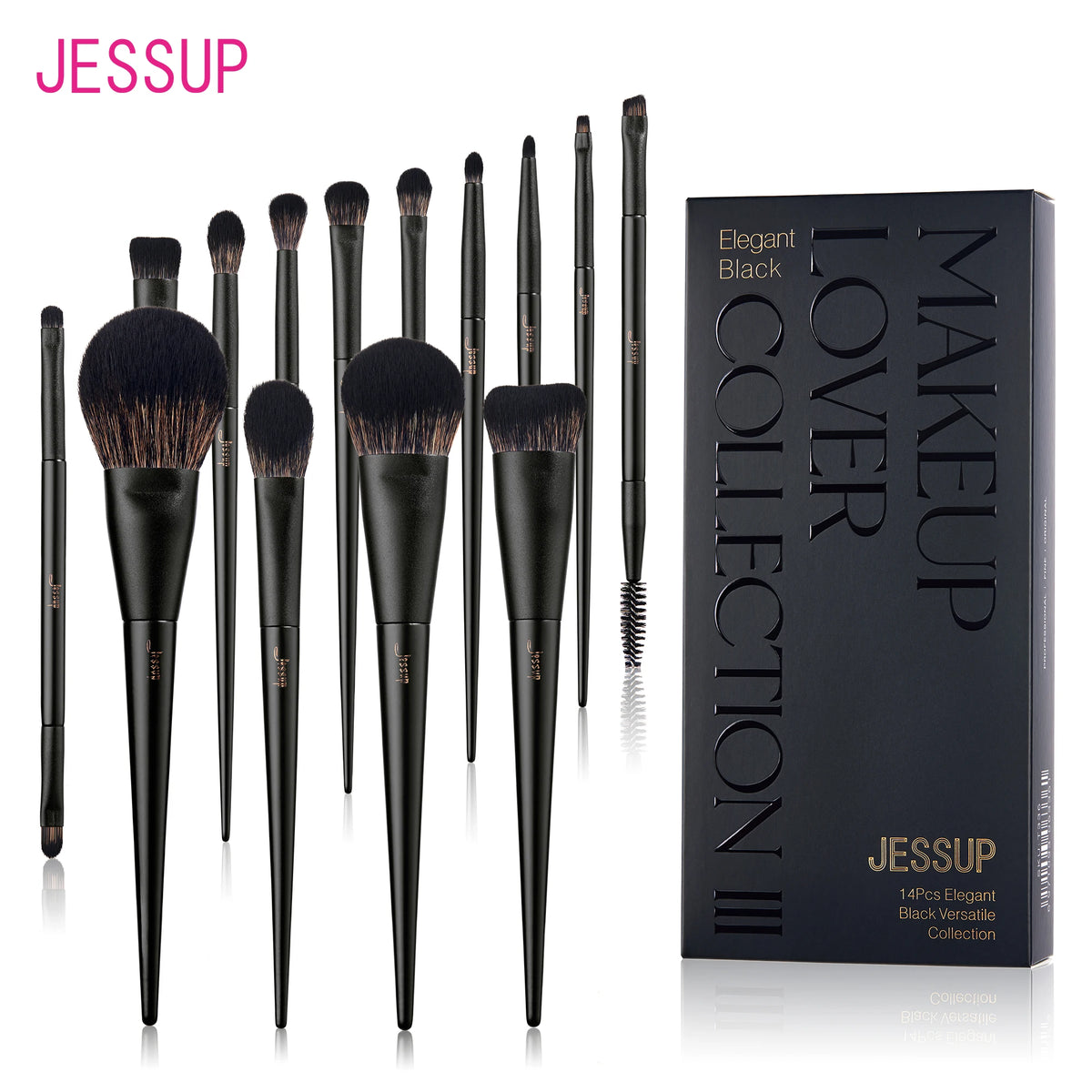 Jessup Makeup Brushes Set,10-14pcs Make Up Brush Contour Foundation Powder Eyeshadow Highlight Blending Concealer Liner T336