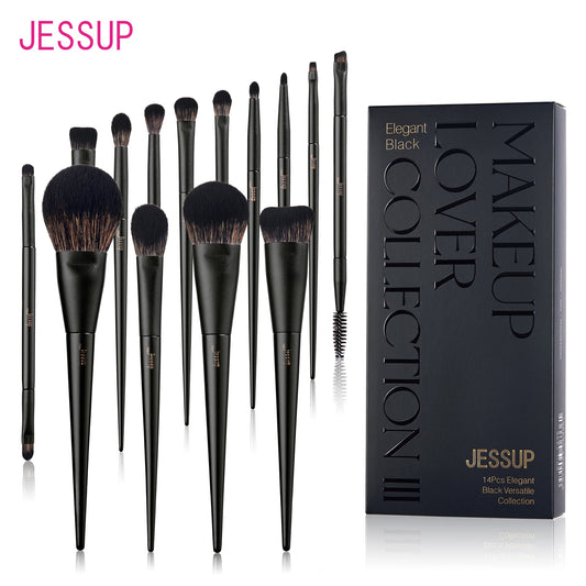 Jessup Makeup Brushes Set,10-14pcs Make Up Brush Contour Foundation Powder Eyeshadow Highlight Blending Concealer Liner T336