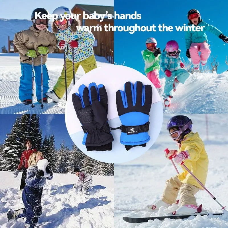 Kids Winter Ski Gloves - Thick Warm Non-Slip Grip, Ages 3 and Up - photo 5