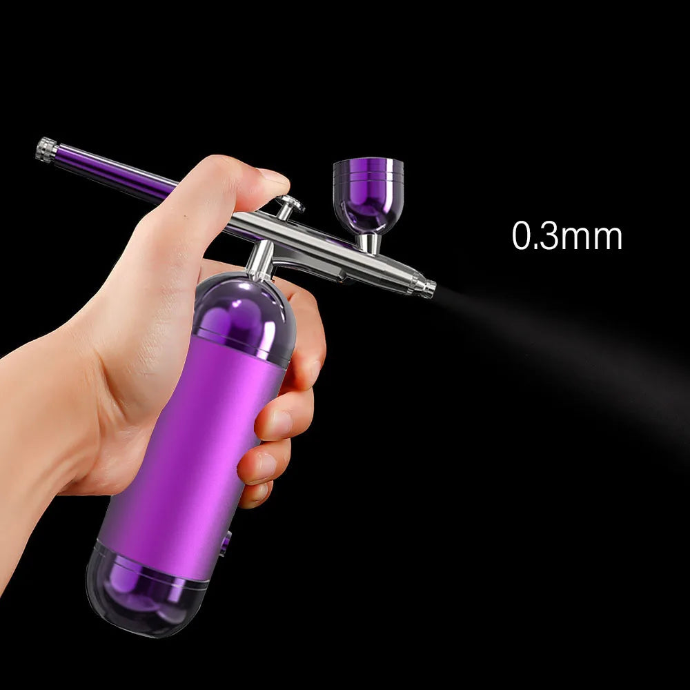Portable Airbrush Nail With Compressor Airbrush Rechargeable Wireless Handheld Spary Gun for Nails Art Painting Craft