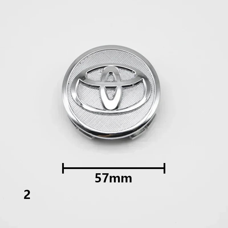 4pcs 57mm/62mm Car Tyre Wheel Center Hub Cap Badge Logo Rim Emblem For Toyota Corolla Camry Yaris CHR Rav4 Auris Verso Avalon