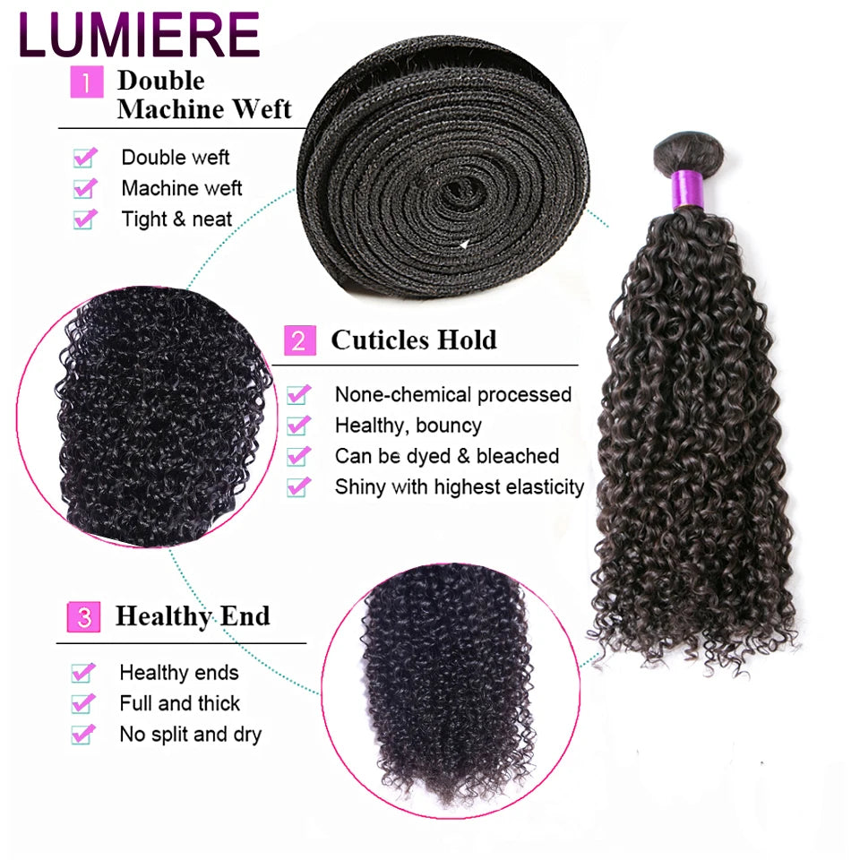15A Virgin Raw Deep Afro Coily Curly Bundles 100% Human Hair Bundles Thick Human Unprocessed Hair Extensions Super Double Drawn