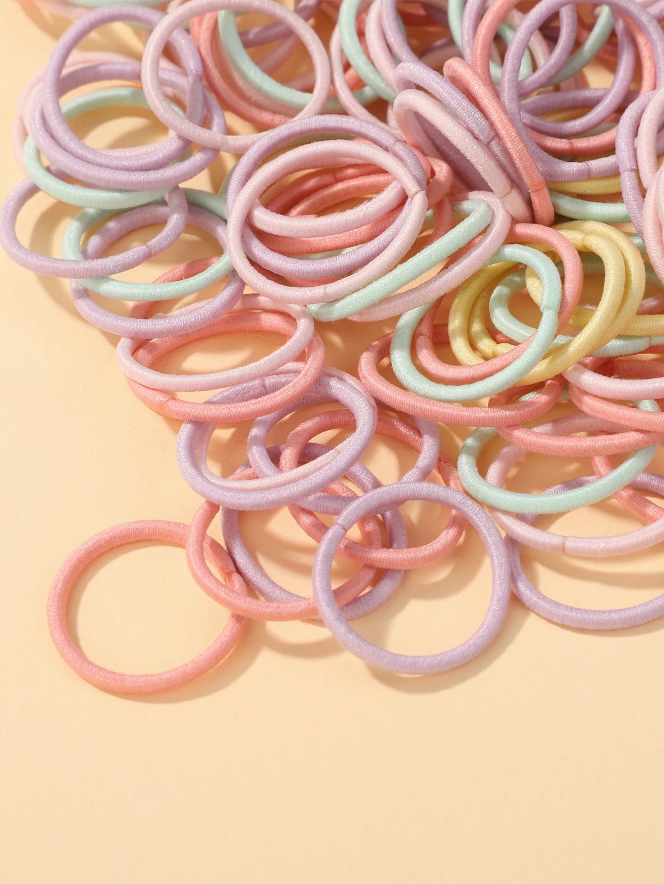 MMAlto 100 Pcs Colorful Mini Hair Ties – Soft Nylon Elastic Rubber Bands for Baby Girls & Kids