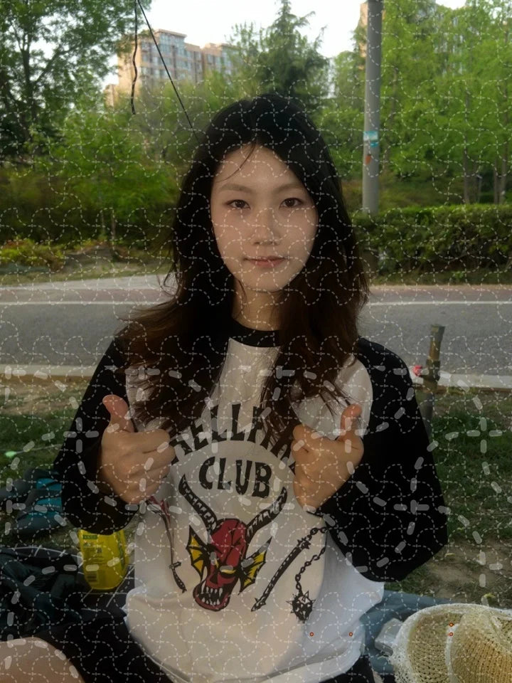 The Best-selling 2026 "Devil and Hammer" Character Merchandise Same-style T-shirt Ultra-loose Children's/adult Sports Top