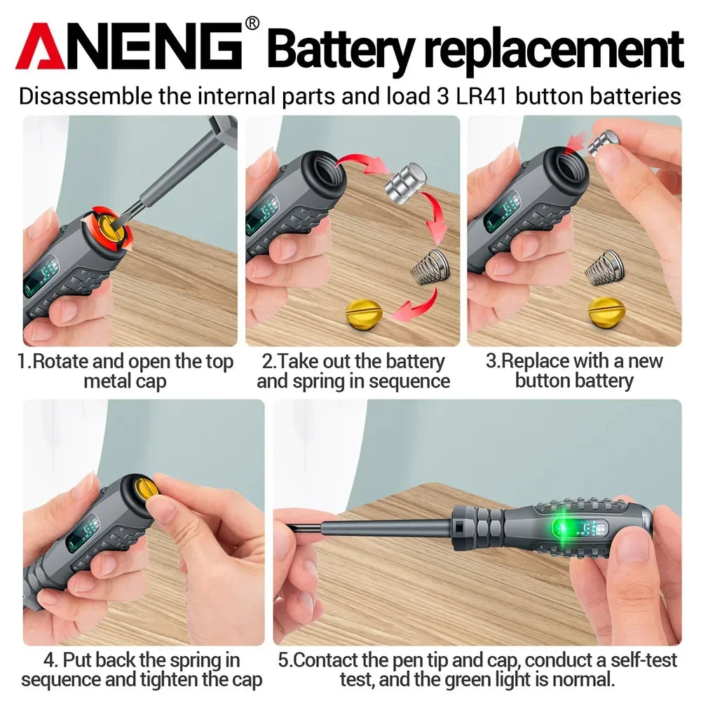 ANENG B05 Word/cross Screwdriver Tester Pen Strong Torque Highlight Meter Sensor Zero Live Detector with Indicator Electric Tool