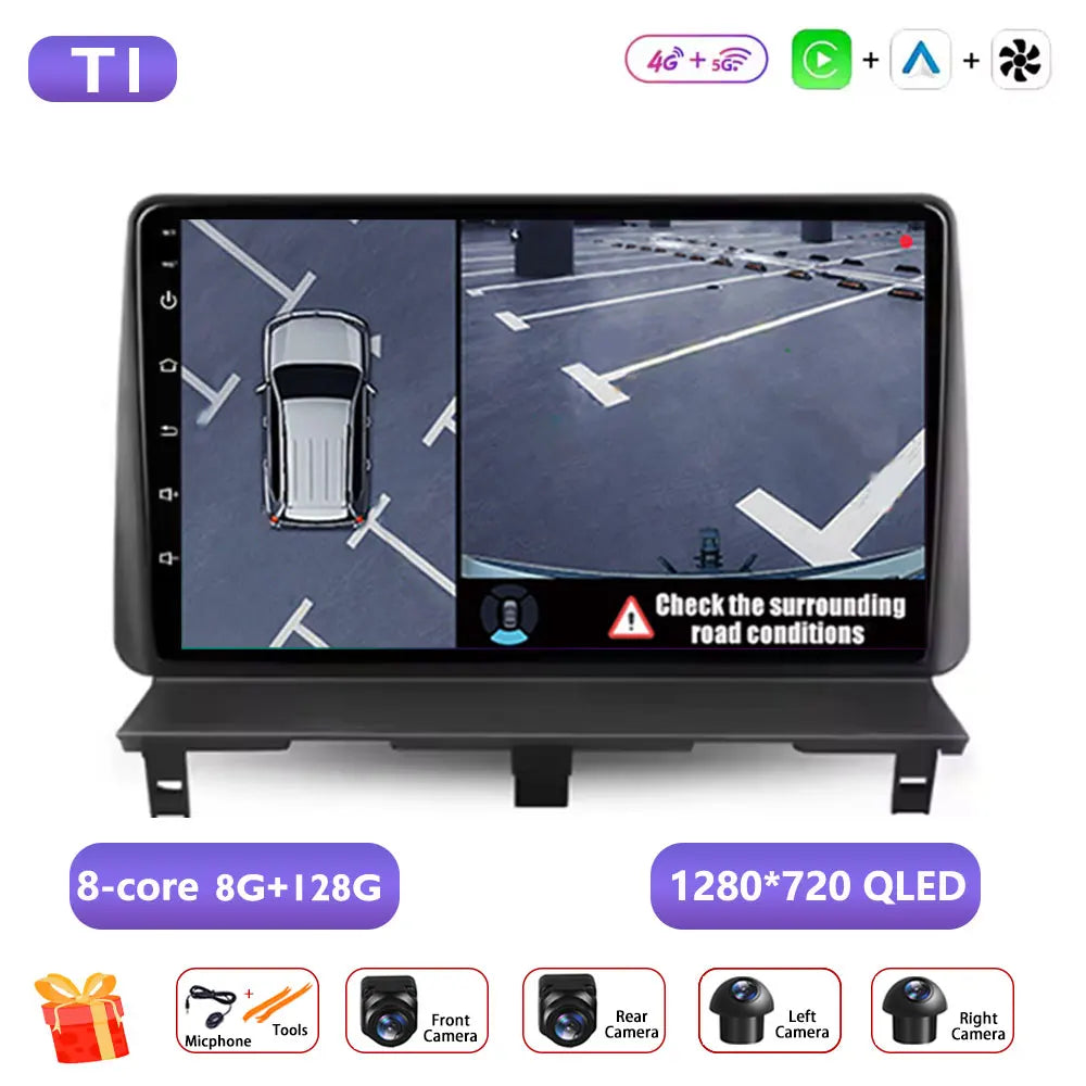 Car Stereo with Apple CarPlay & Android Auto, Compatible with Peugeot Partner 1 (2002-2008)