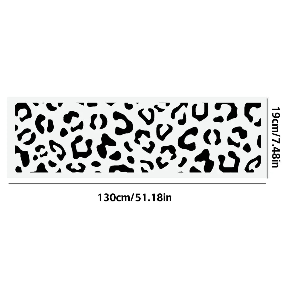 Leopard Print Car Decals Auto Stickers Waterproof DIY Decorative Auto Accessories Vinyl Sticker for Car Rear View Mirror Windows