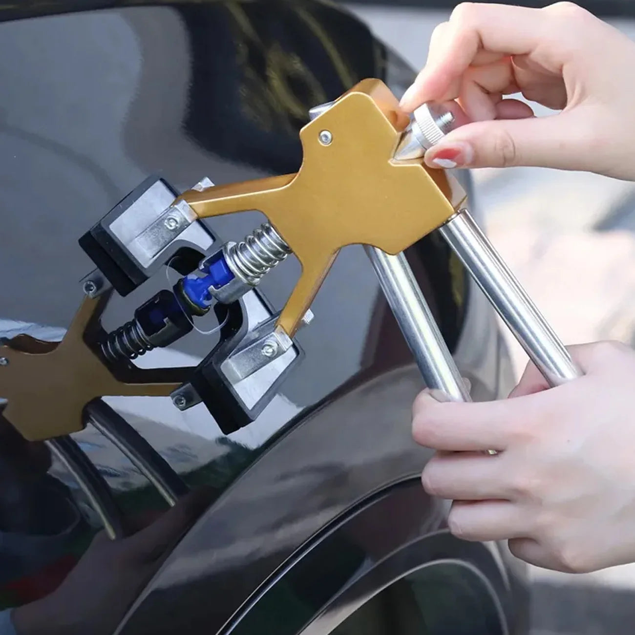 Paintless Dent Repair Kit – Slide Hammer T-Bar Dent Puller for Hail Damage, Door Dings & Car Body
