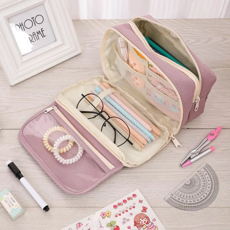 Kawaii Multi-Layer Pencil Case for Students - Cute and Functional