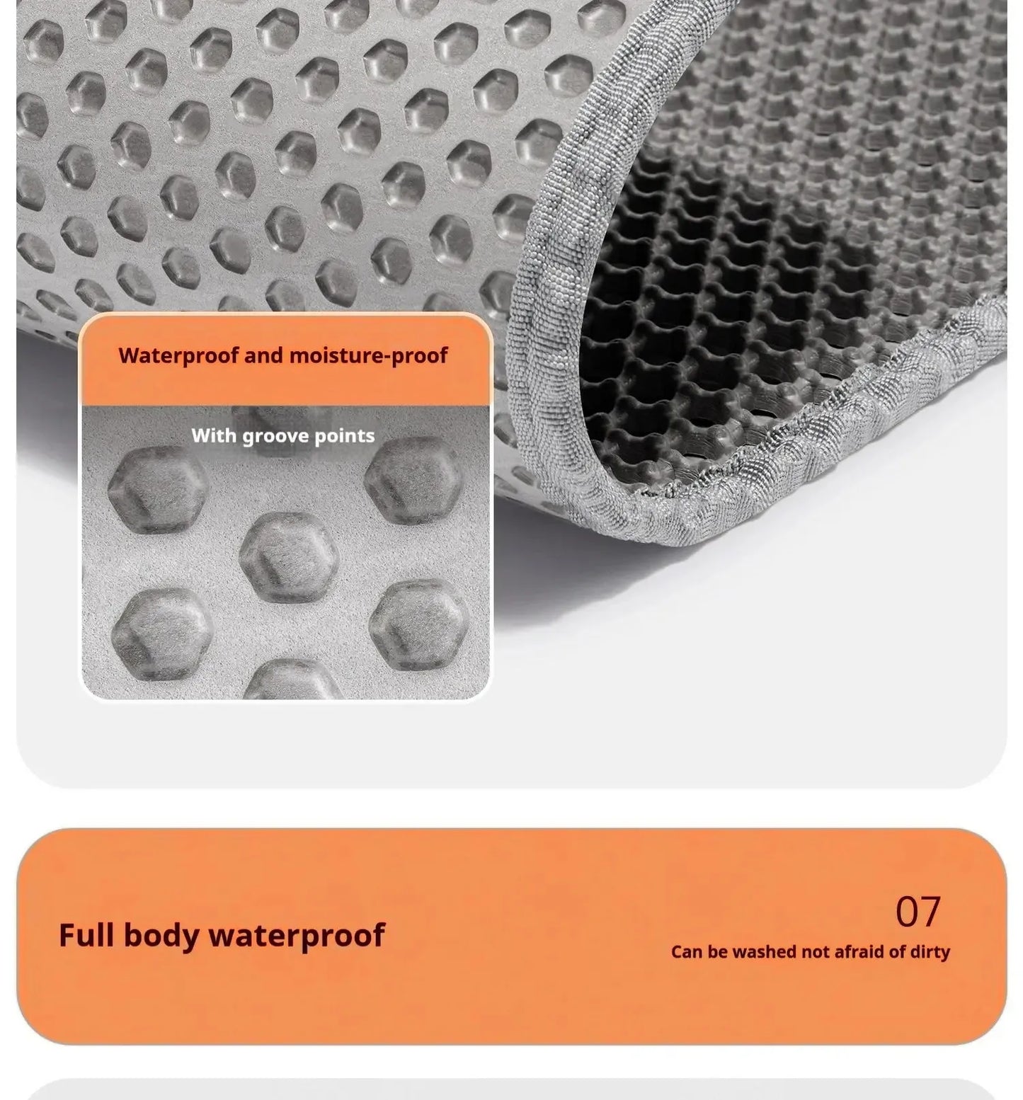 Double-layer large cat litter mat, an anti-splash mat for cat litter boxes, a filtering mat and sand leakage mat, a cat product
