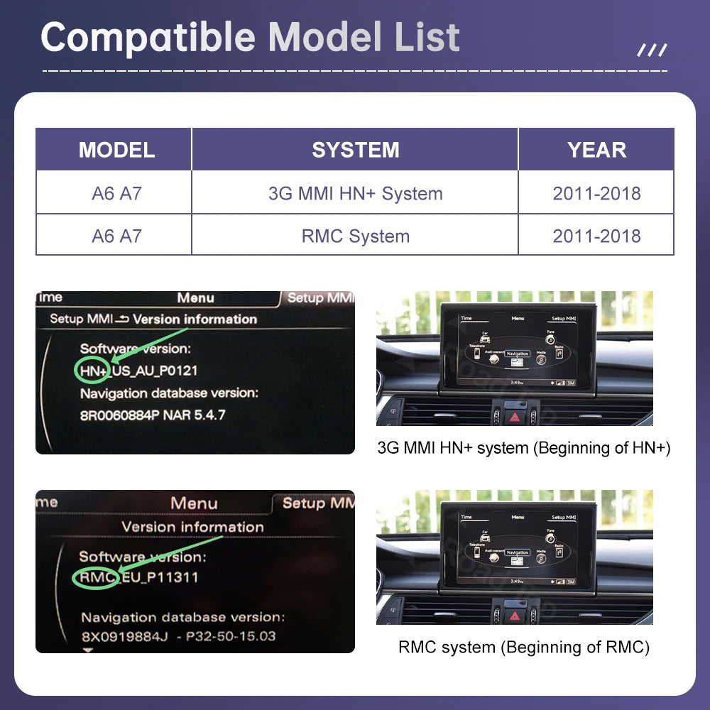 Road Top 12.3" Linux Screen For Audi A6 C6 A7 C7 2026-2026 with Wireless CarPlay Android Auto Airplay Car Radio Player