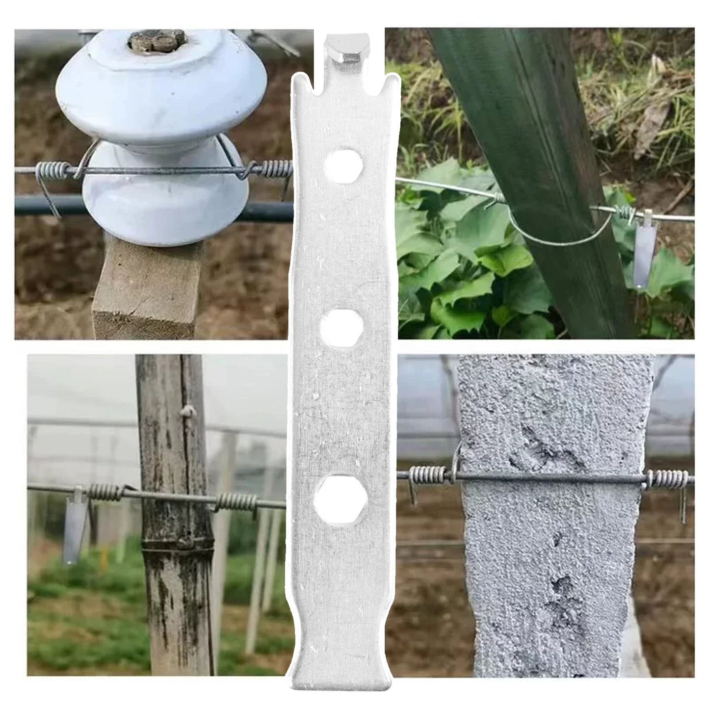 1-5pcs Portable Wire Twisting Device Multi-functional Steel Heavy Duty Fence Wire Twisting Fastener Garden Binding Fixing Tool