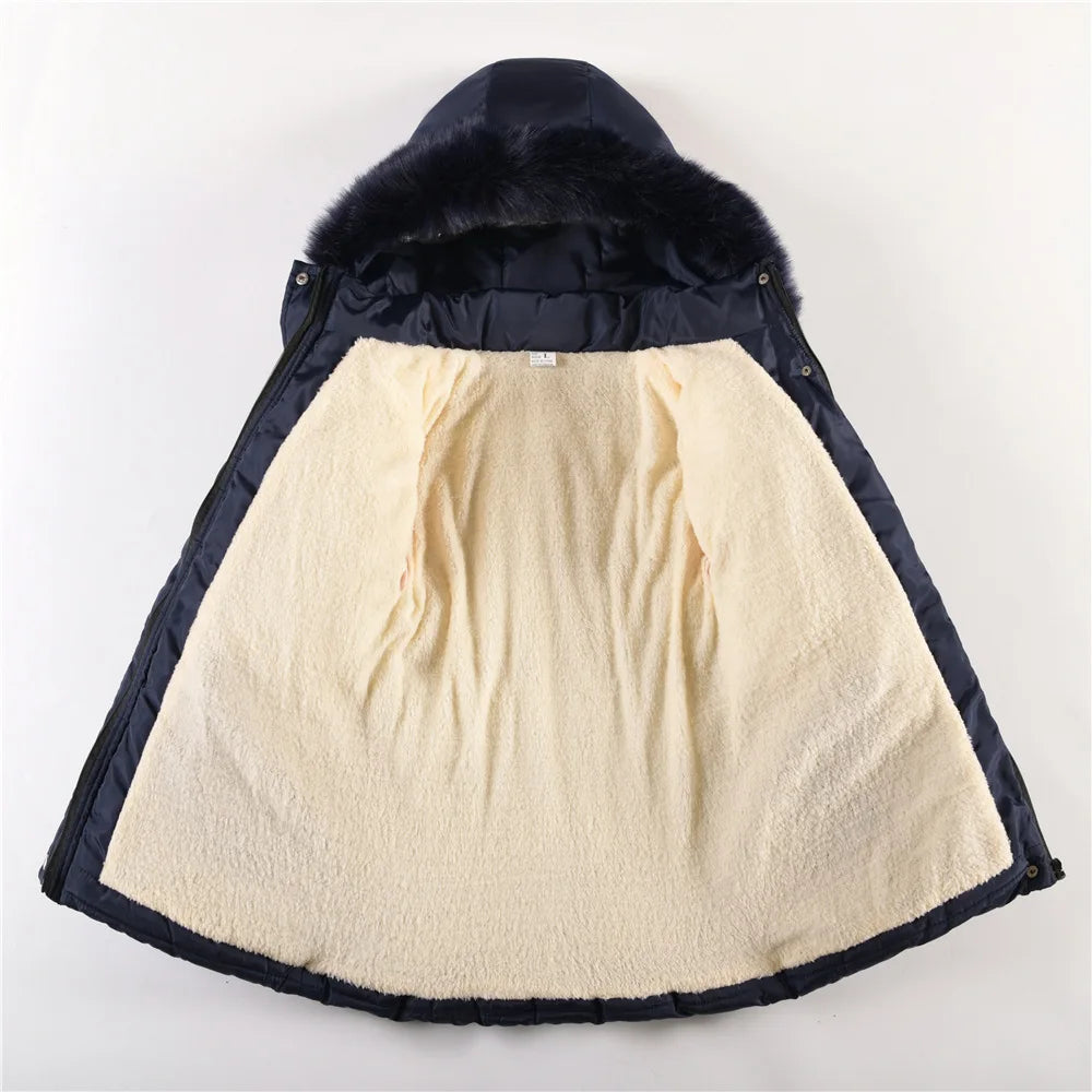 Girls' Hooded Winter Coat with Belt - Plush Lined Heavy Jacket - photo 6