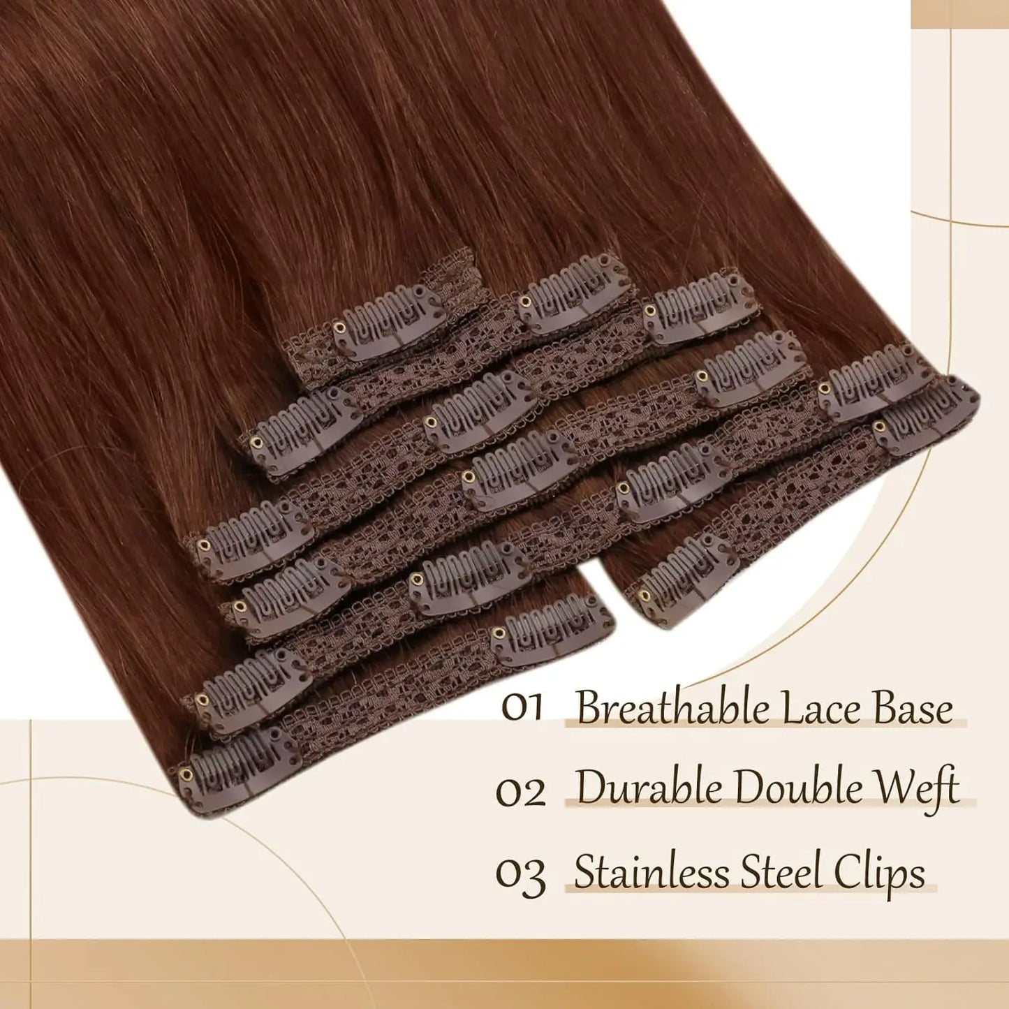 VeSunny Clip in Hair Extension Human Hair Balayage Natural Human Hair Extension Human Hair Clip Extension for Women