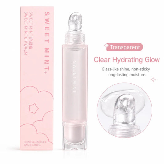 Clear Hydrating Lip Balm Transparent Lip Gloss Non-Sticky Moisturizing Lip Care for Dry Chapped Lips Women Daily Use