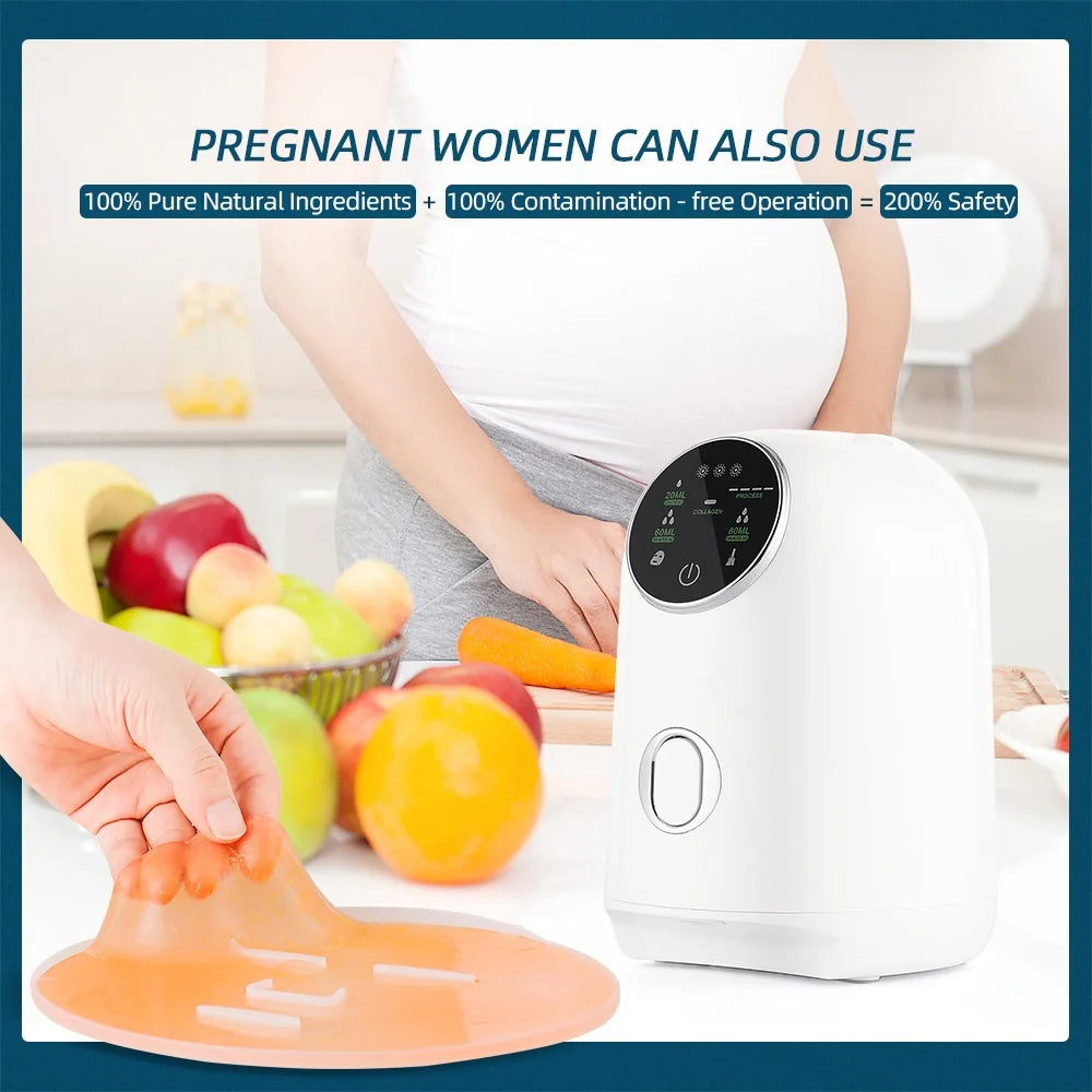 Foreverlily DIY Mask Machine Home Use Mask Making Vegetable Fruit Juice Milk Self-made Facial Mask Automatic Mask Maker SPA Care.women