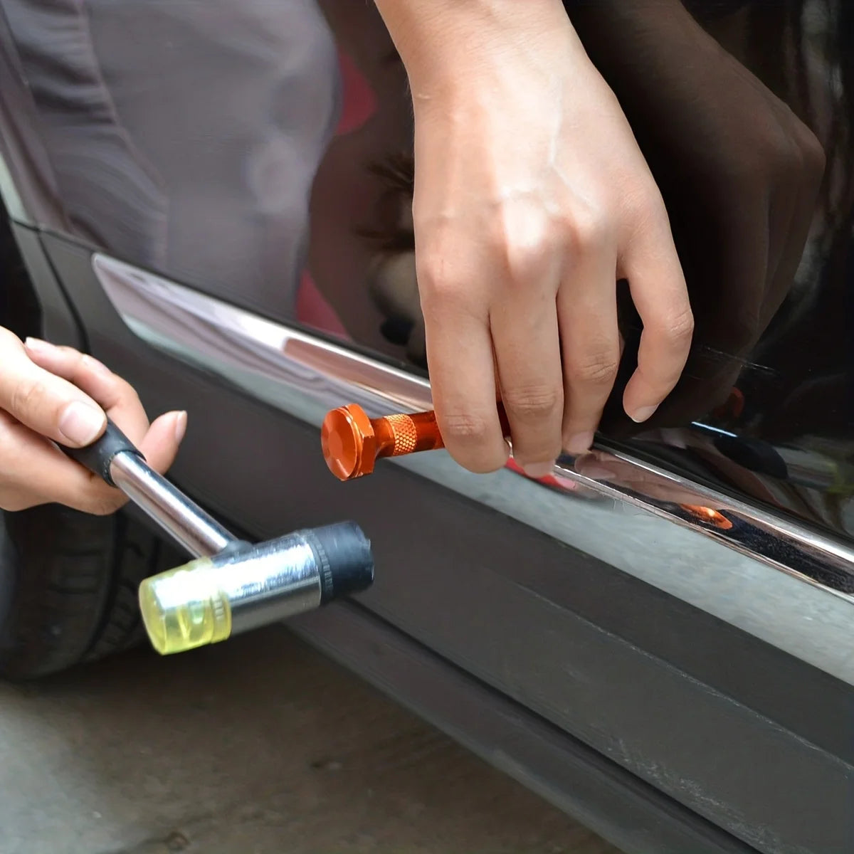 Paintless Dent Removal Tool Kit – Slide Hammer, T-Bar Puller & Suction Cups for Car Body Repair