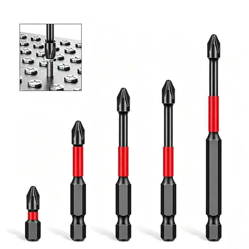 20pcs Magnetic Screwdriver Bit Set PH2 Phillips 25mm Anti-slip Shockproof Alloy Steel Impact Drill Bits for Outdoor Decoration