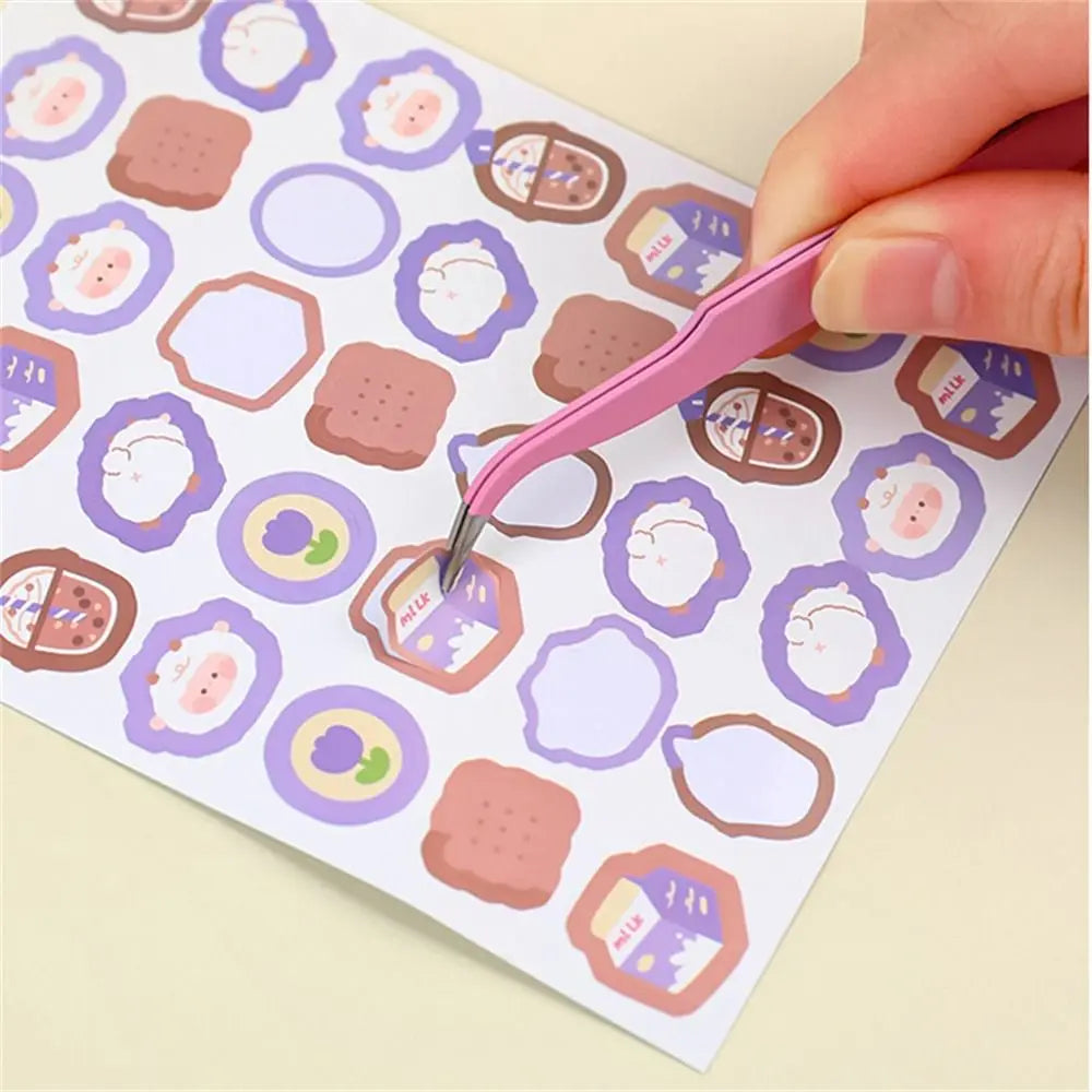 Back To School Macaroon Color Tweezers Sticker Tool DIY Decroative Sticker Tweezers Multi-Tool Practical Scrapbook