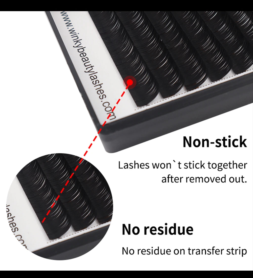 Winky Beauty Individual Eyelash Extension B/C/CC/D/DD Faux Mink Cilias Soft Eye Lash Extension 3D Russian Volume Lashes Makeup