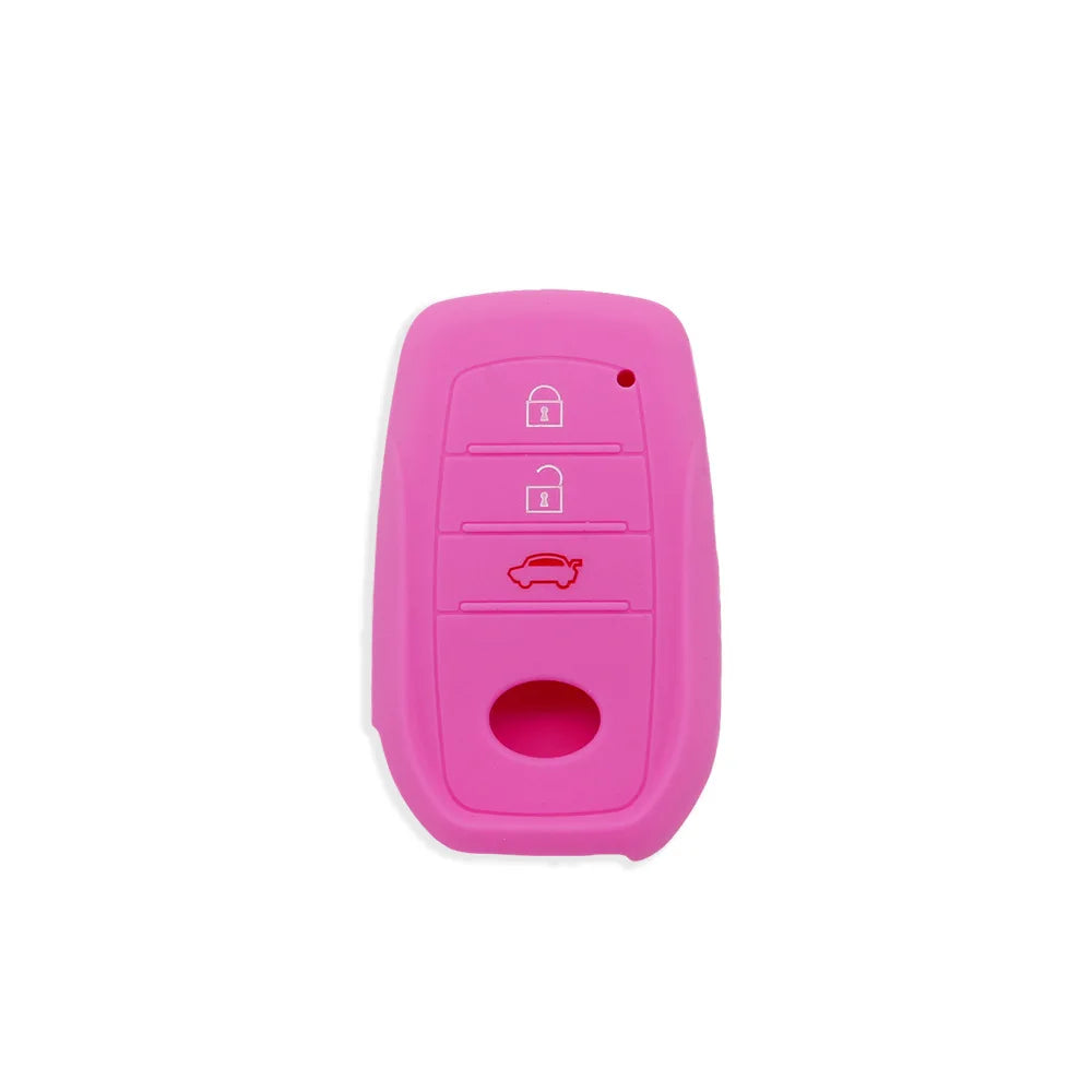 Car Key Silicone Case For Toyota Highlander Land Cruiser Riez 86 Rav4 Prado Innove Camry Hilux 3 Buttons Remote Key Supplies