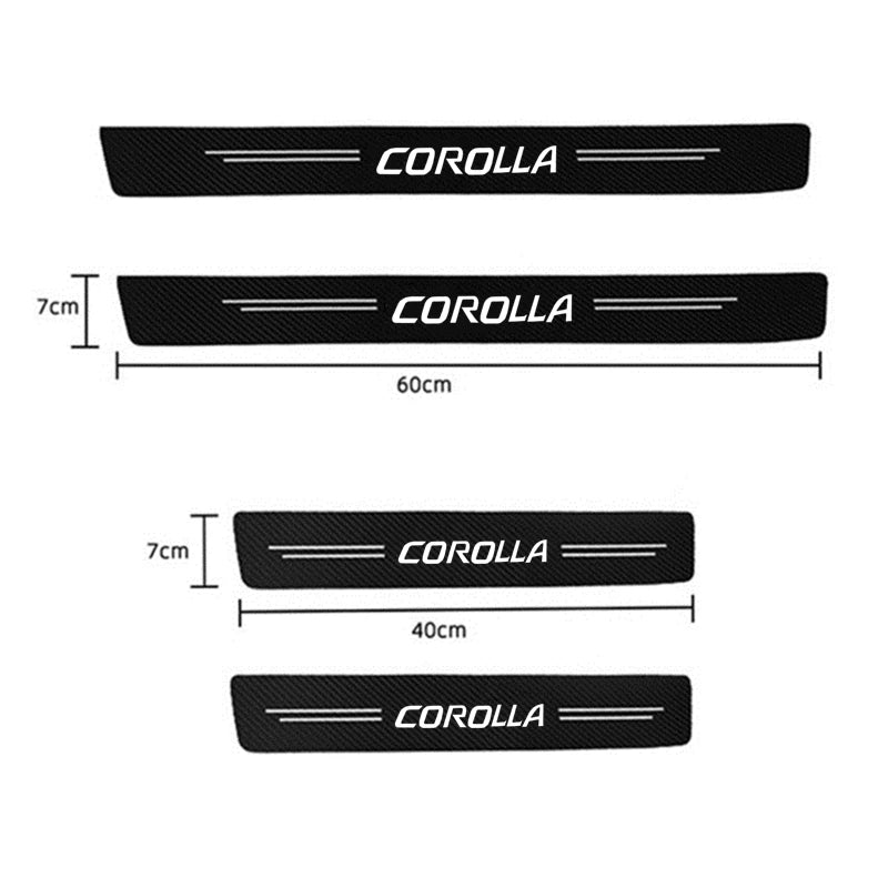 Carbon Fiber Car Sticker Car Door Trunk Protective Strip Anti Scratch Decal For Toyota Camry Corolla C-hr Rav4 Yaris Accessories